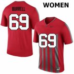 NCAA Ohio State Buckeyes Women's #69 Matthew Burrell Throwback Nike Football College Jersey BHM2145BQ